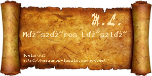 Mészáros László névjegykártya